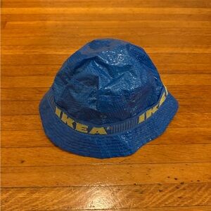 IKEA Blue Bucket Hat with Yellow Logo